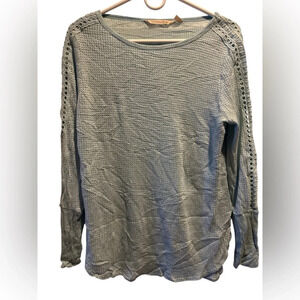 Soft Surroundings Sweater Womens Blue Knit Boat Neck Pullover NWOT